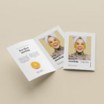 A Set of Six Folded A5 Flyer Mockup