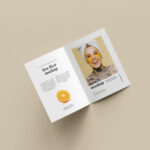A Set of Six Folded A5 Flyer Mockup