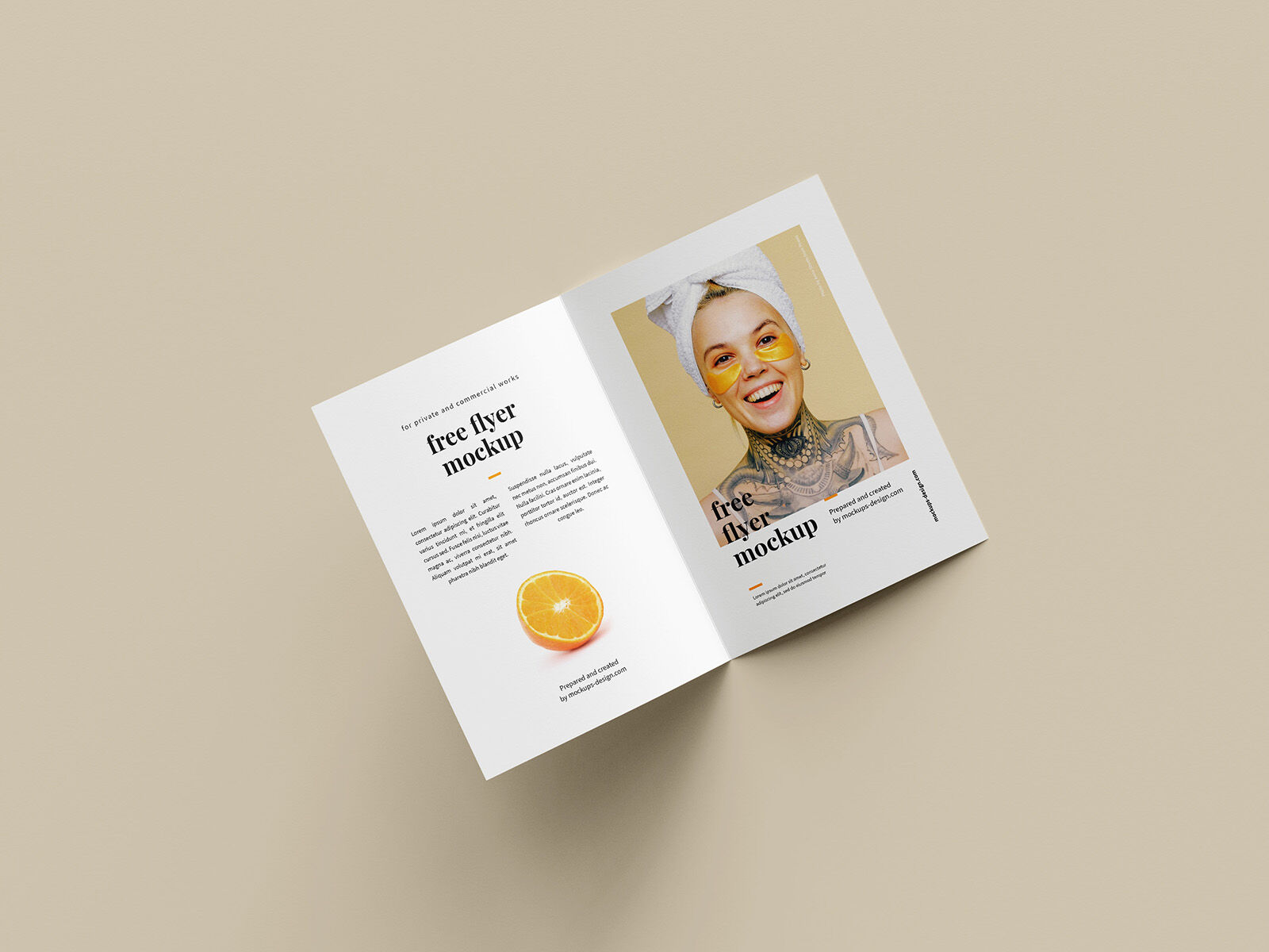 A Set of Six Folded A5 Flyer Mockup FREE PSD