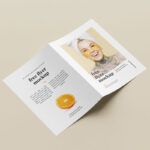 A Set of Six Folded A5 Flyer Mockup