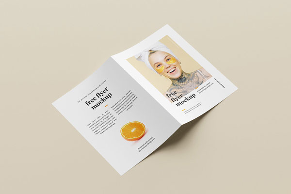 A Set of Six Folded A5 Flyer Mockup