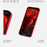 A Set of Three Realistic iPhone 13 Mockups