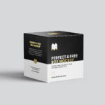 A Set of Three Realistic Square Box Mockups