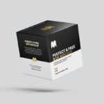 A Set of Three Realistic Square Box Mockups