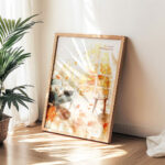 A3 Wooden Photo Frame Mockup