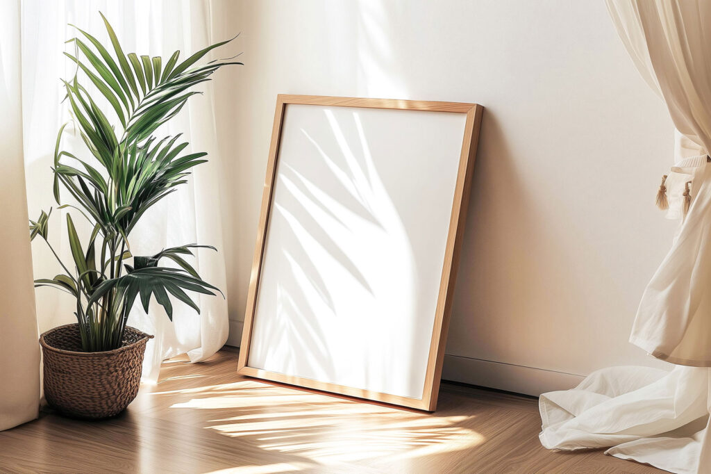 A3 Wooden Photo Frame Mockup