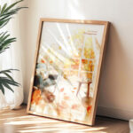 A3 Wooden Photo Frame Mockup