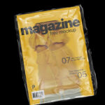 A4 Clear Glossy Plastic Wrapped Magazine Mockup