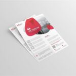 A4 Flyer Mockup in 3 Showcases