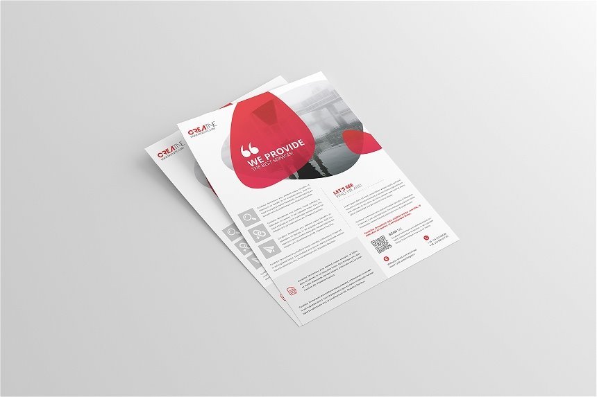 A4 Flyer Mockup in 3 Showcases