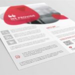 A4 Flyer Mockup in 3 Showcases