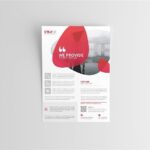 A4 Flyer Mockup in 3 Showcases