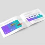 A4 Landscape Brochure Catalog Mockup in 5 Views