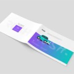 A4 Landscape Brochure Catalog Mockup in 5 Views