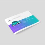 A4 Landscape Brochure Catalog Mockup in 5 Views