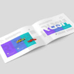 A4 Landscape Brochure Catalog Mockup in 5 Views