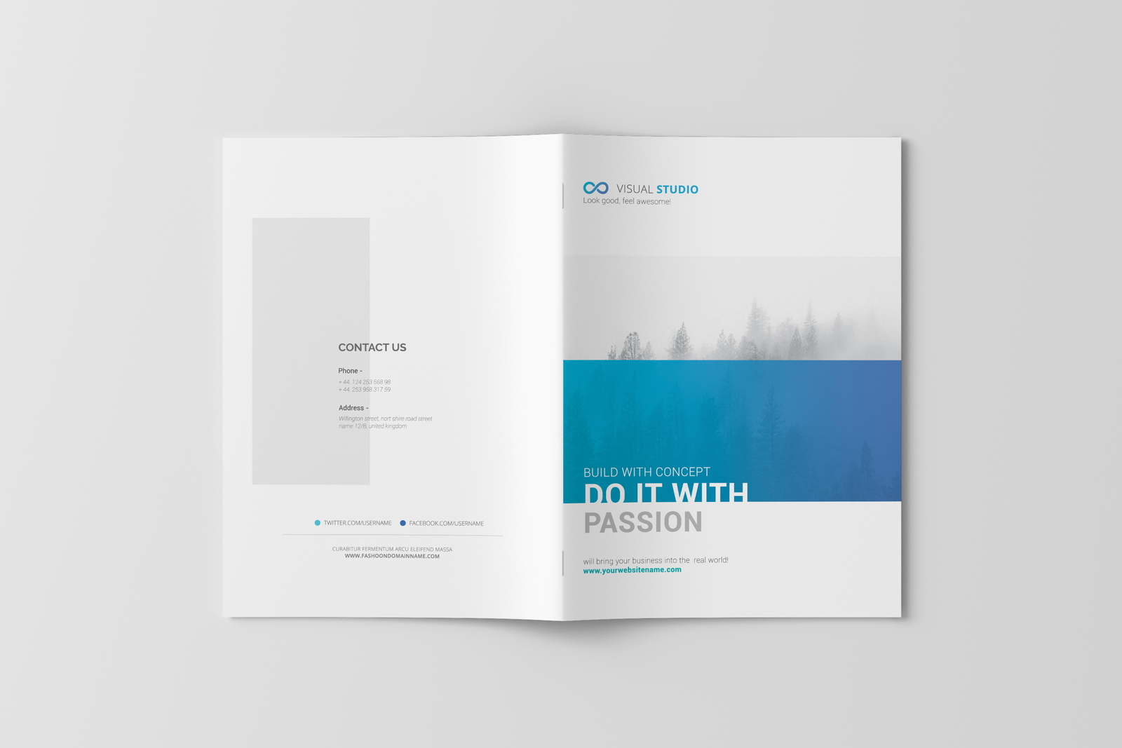 Free A4 Magazine Brochure Mockup PSD Template