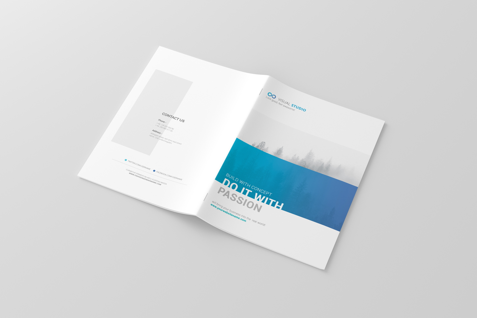 Free A4 Magazine Brochure Mockup PSD Template