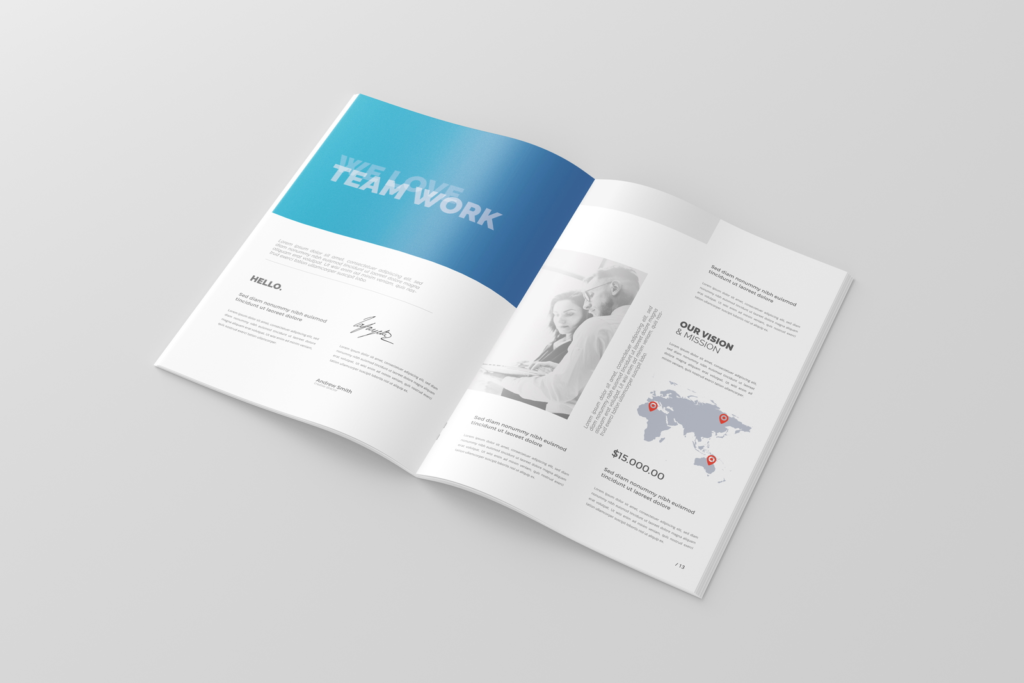 A4 Magazine Brochure Mockup