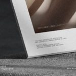 A4 Magazine Cover Mockup on Fabric Chair