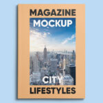 A4 Magazine Cover Mockup