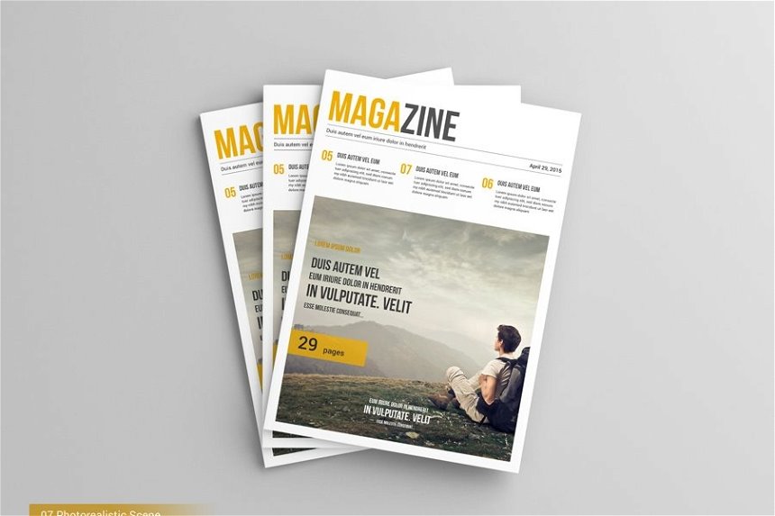 A4 Magazine Mockup in 6 Visions