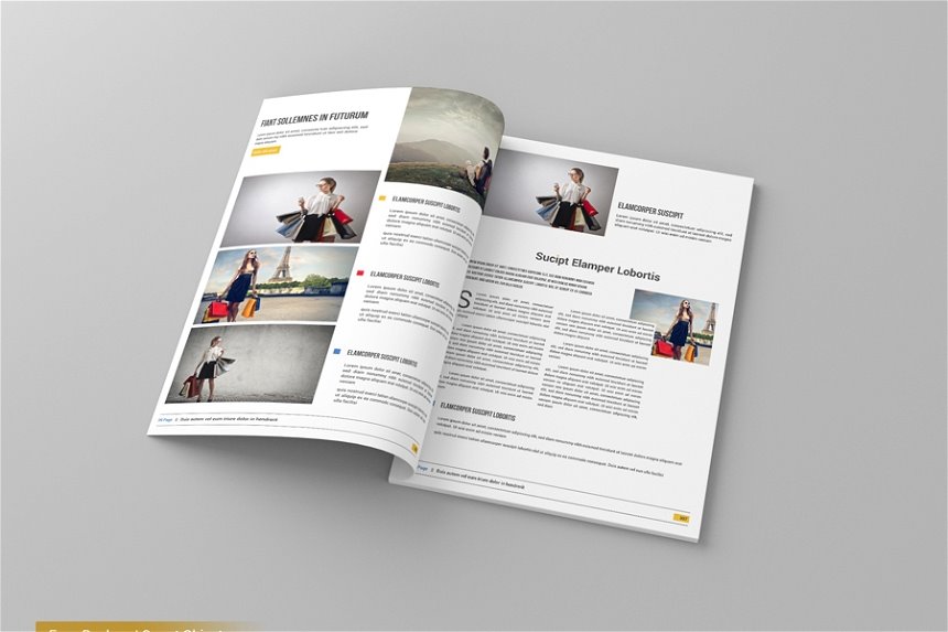 A4 Magazine Mockup in 6 Visions FREE PSD