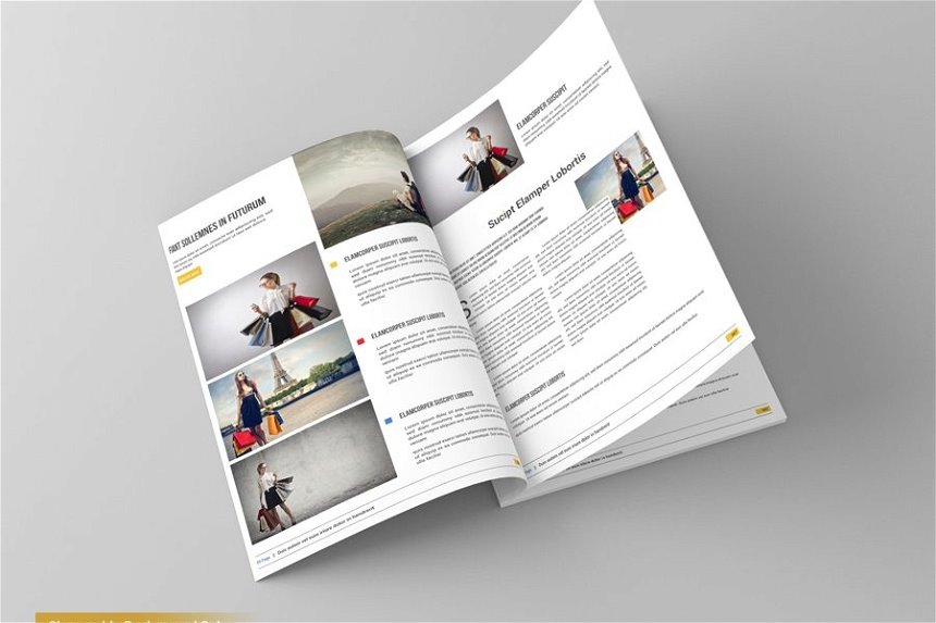 A4 Magazine Mockup in 6 Visions FREE PSD