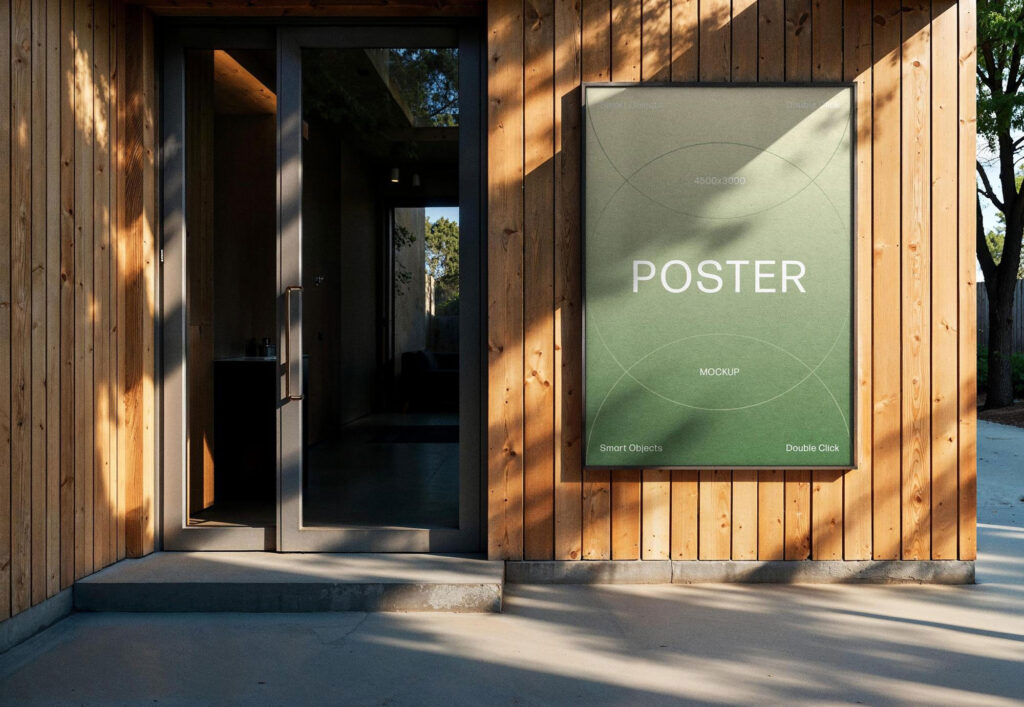 A4 Outdoor Poster Mockup