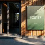 A4 Outdoor Poster Mockup