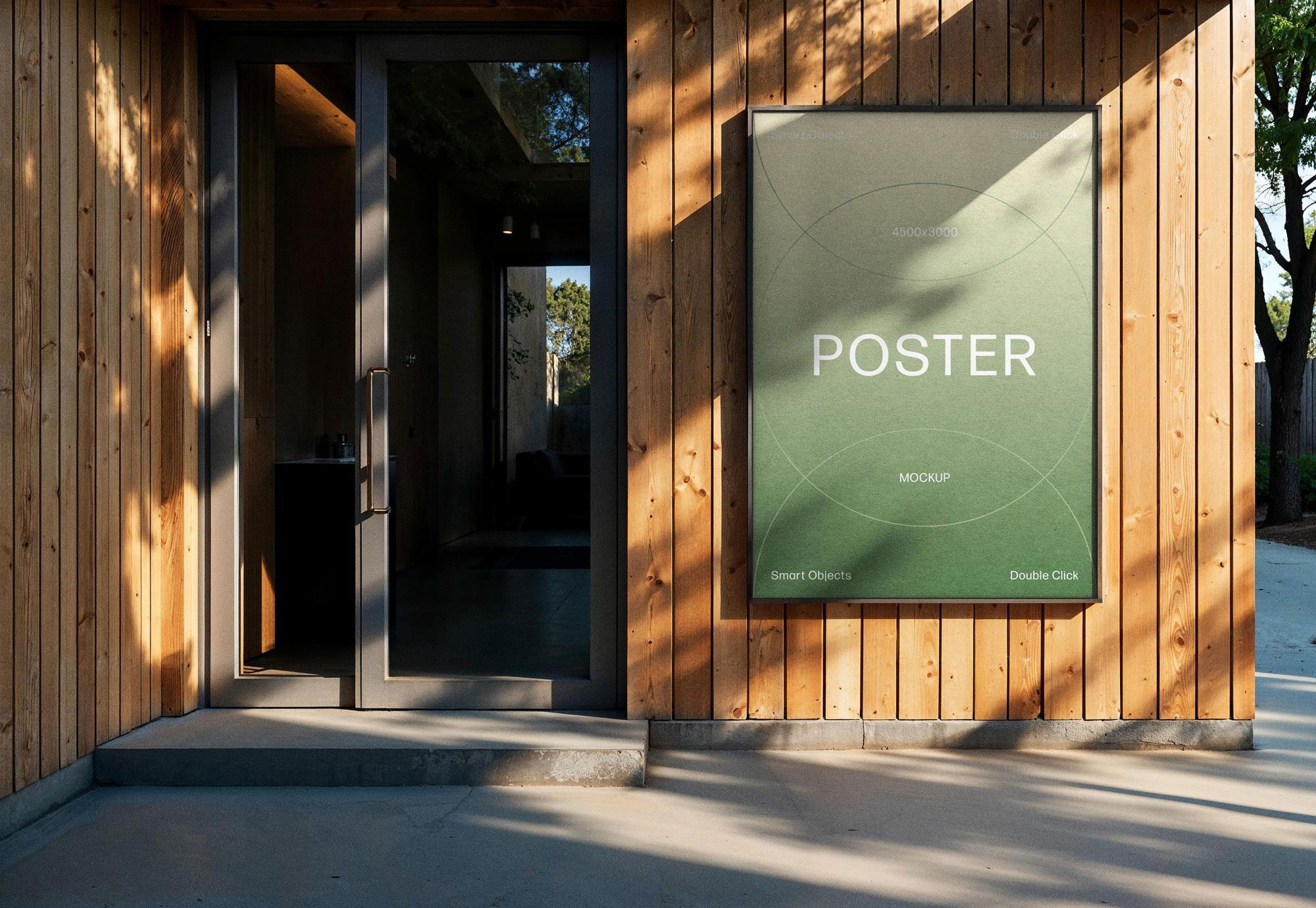 Free A4 Outdoor Poster Mockup PSD Template