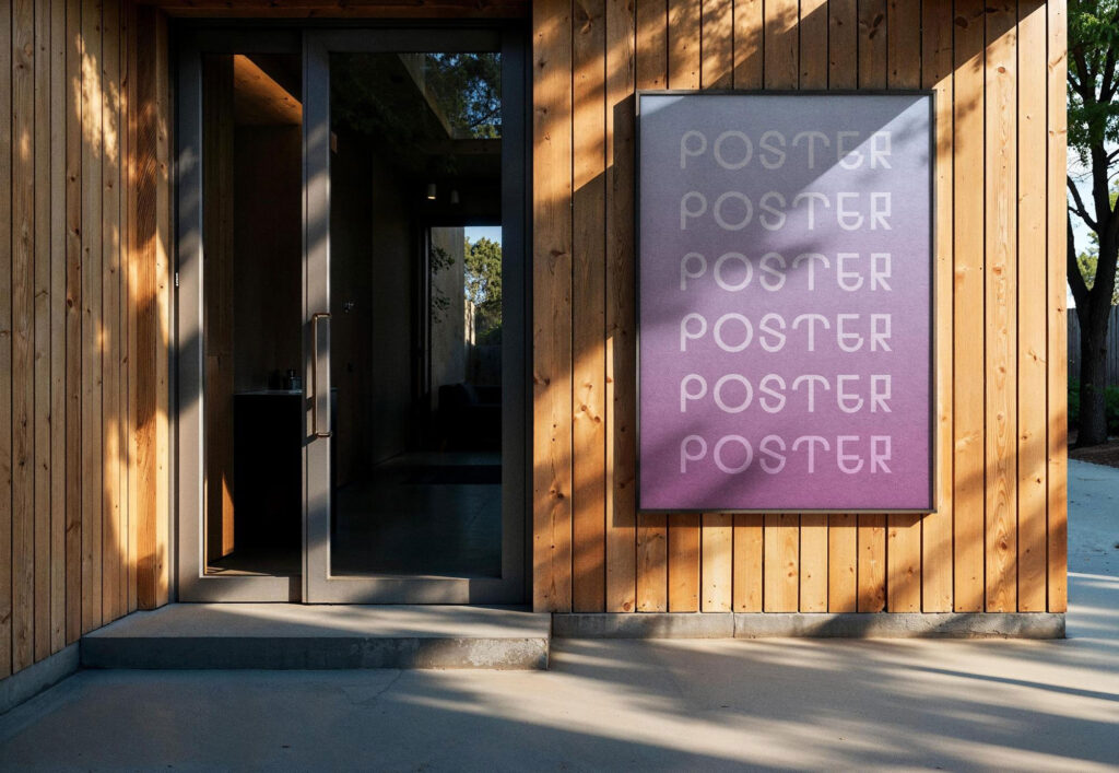 A4 Outdoor Poster Mockup