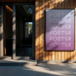 A4 Outdoor Poster Mockup