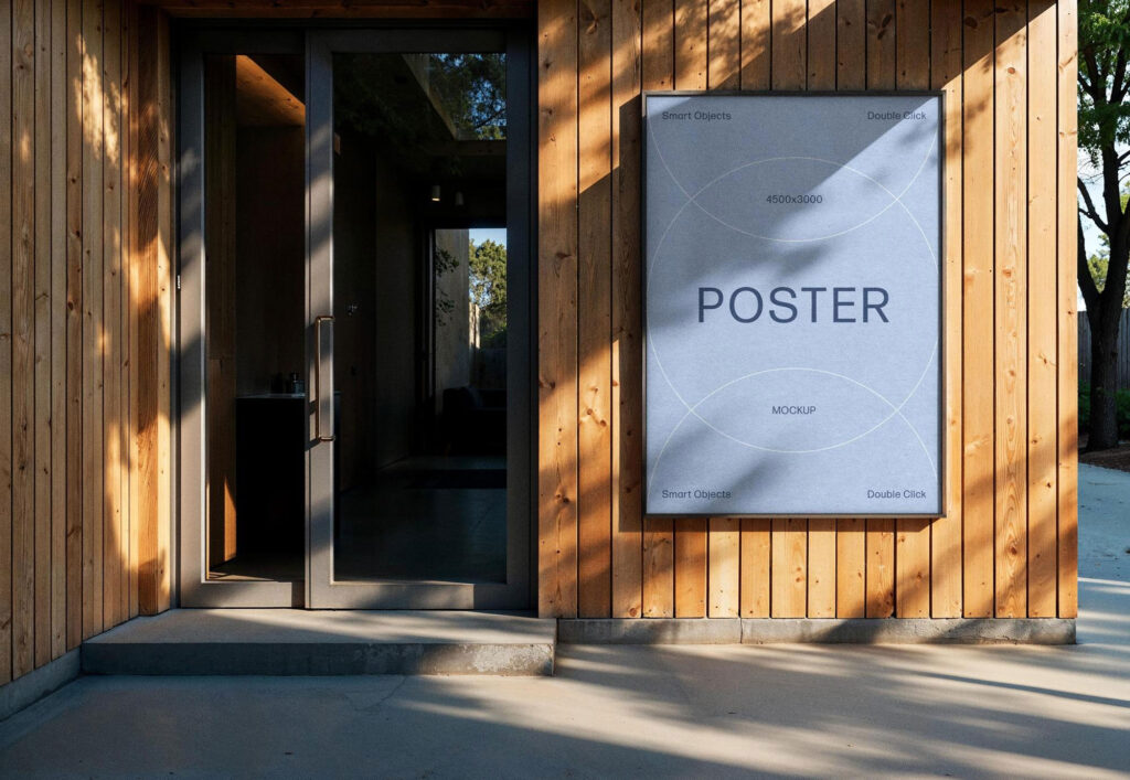 A4 Outdoor Poster Mockup
