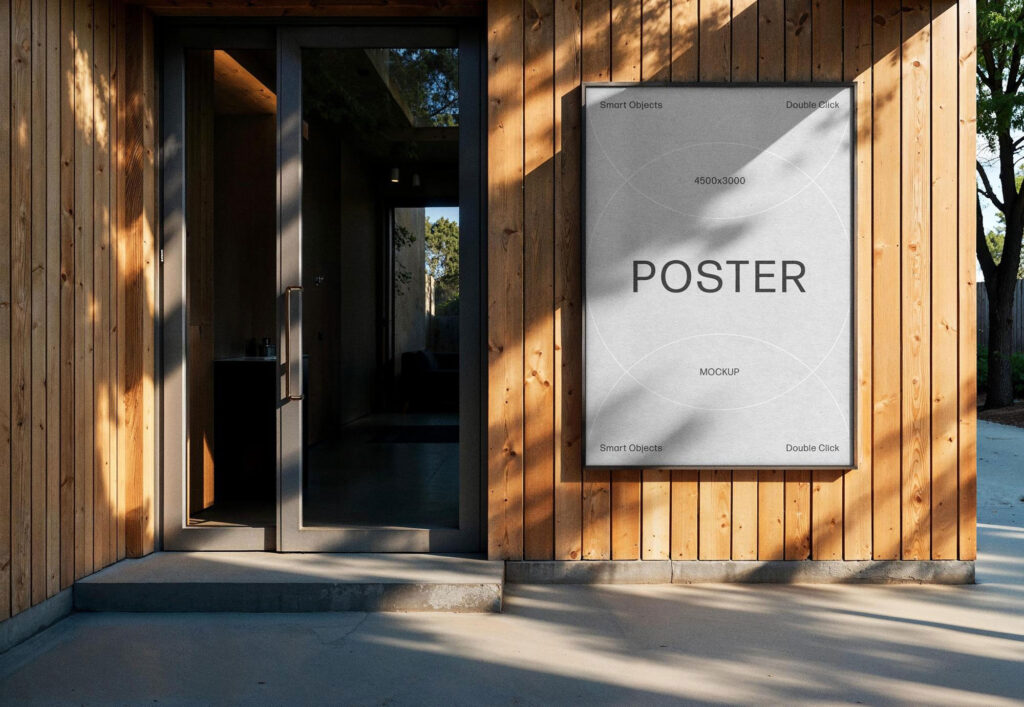 A4 Outdoor Poster Mockup