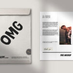 A4 Paper Flyer, a Business Card and C4 Envelope Paper Mockup