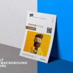 A4 Flyer Poster Leaning to a Wall Mockup