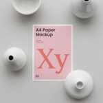 A4 Paper Mockup with Realistic Design