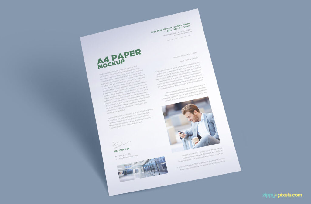 A4 Paper Poster Advertising mockup