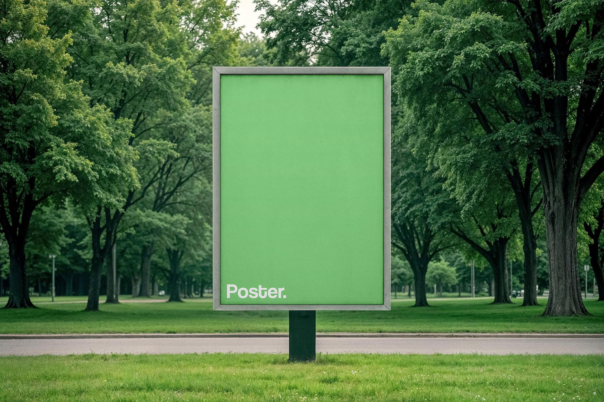 Free A4 Poster Signage Mockup PSD Template