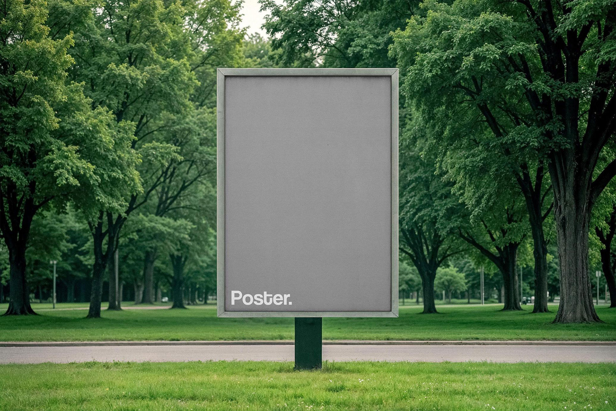 Free A4 Poster Signage Mockup PSD Template