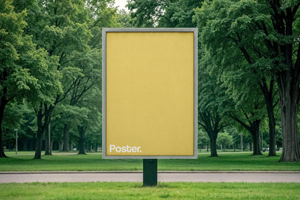 A4 Poster Signage Mockup