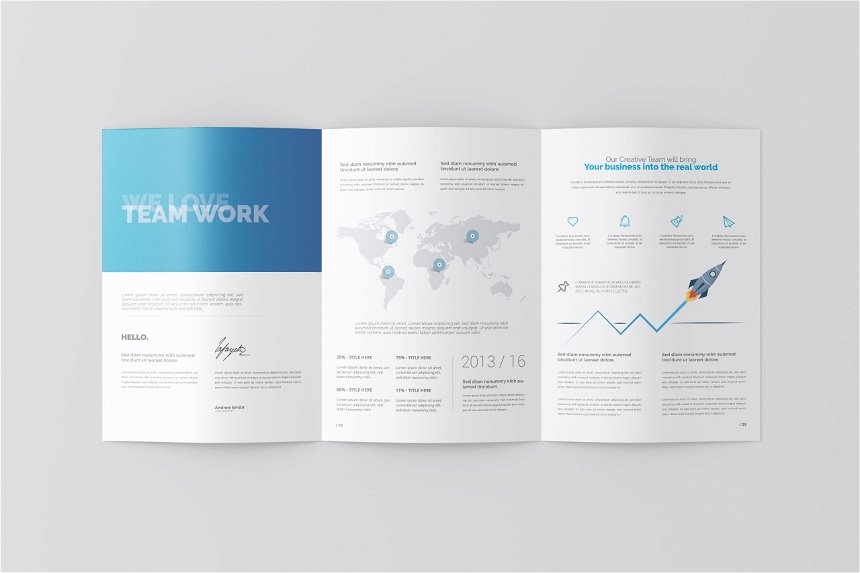 A4 Tri Fold Brochure Mockup in 4 Showcases