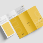 A4 Trifold Brochure Mockup Front and Back