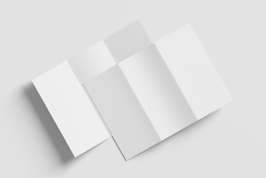 A4 Trifold Brochure Mockup Front and Back