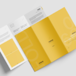 A4 Trifold Brochure Mockup Front and Back