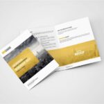 A5 Bifold Brochure Mockup in 4 Views