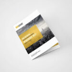 A5 Bifold Brochure Mockup in 4 Views