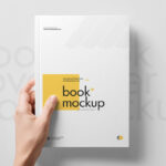 A5 Book Cover Mockup in Hand