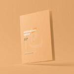 A5 Folded Wedding Invitation Card Mockup in 4 Shots